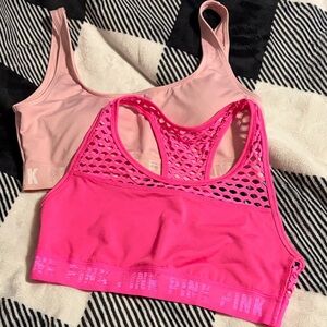 Pink Sports Bra Set of 2 Size Medium
